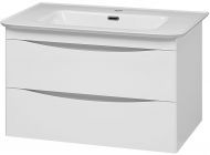 Тумба с раковиной Misty Мираж 80 УТ000025391 подвесная Белая