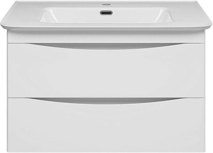 Тумба с раковиной Misty Мираж 80 УТ000025391 подвесная Белая