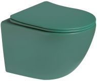 Унитаз SantiLine SL-5107 подвесной Зеленый матовый с сиденьем Микролифт