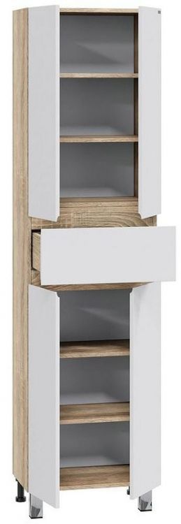 Шкаф пенал СанТа Марс 50 700429 Белый Янтарное дерево