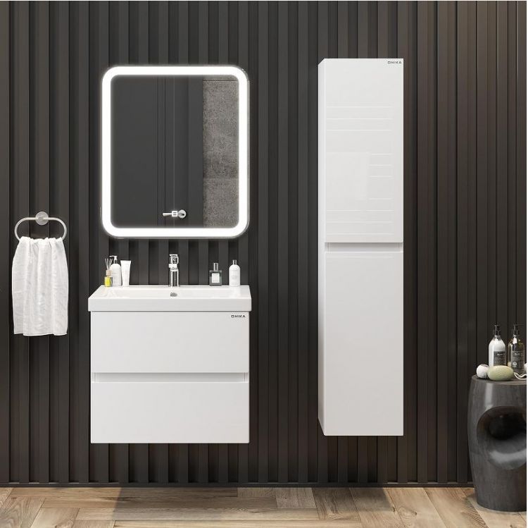 Шкаф пенал Onika Эвада 30 403079 подвесной цвет Белый