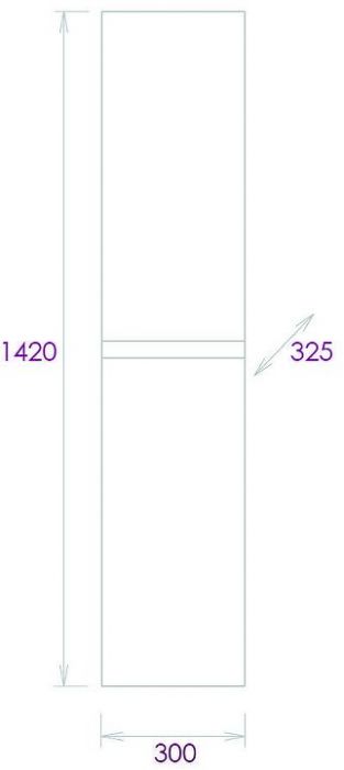 Шкаф пенал Onika Эвада 30 403079 подвесной цвет Белый