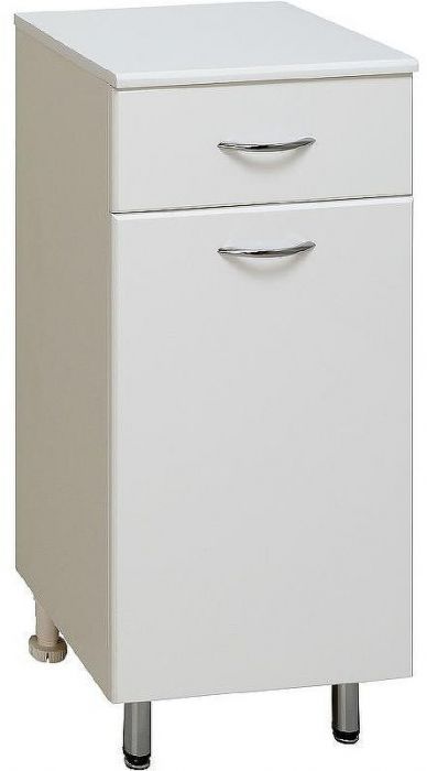 Тумба Runo Эконом 40 00000000118 с бельевой корзиной Белая