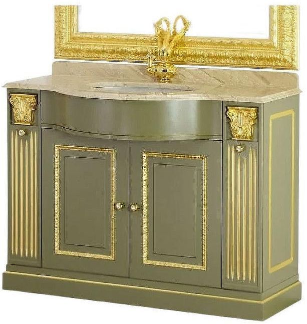 Тумба под раковину Migliore Ravenna 119 L 27065 Оливковый Золото без столешницы