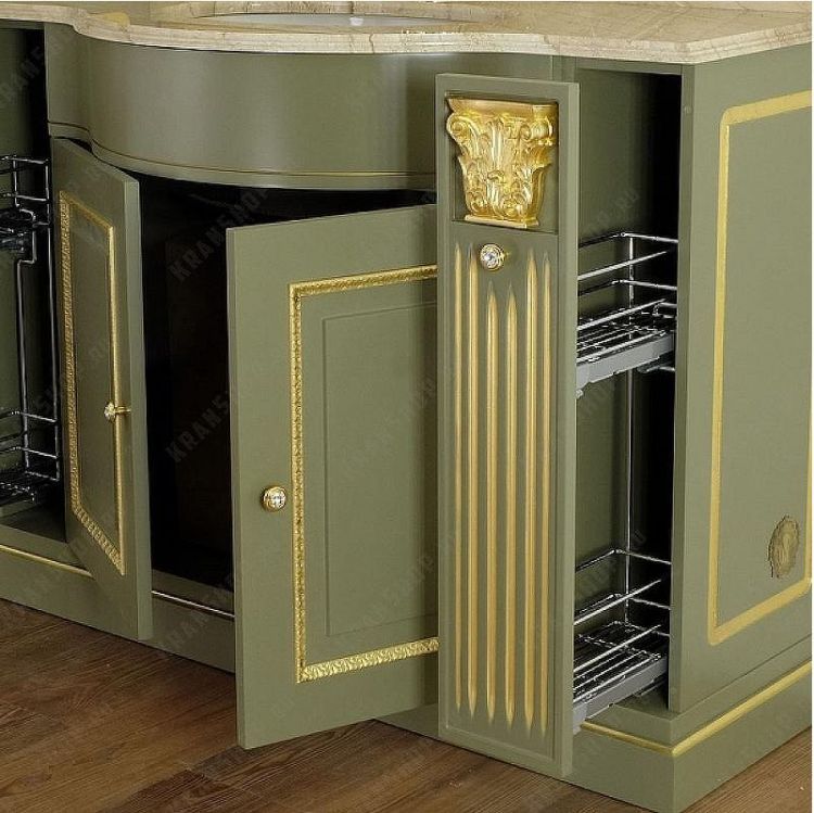 Тумба под раковину Migliore Ravenna 119 L 27065 Оливковый Золото без столешницы