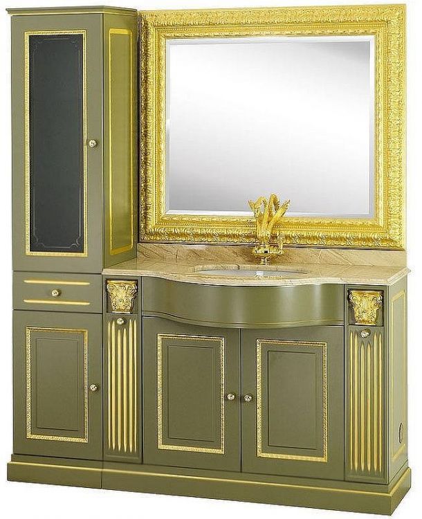 Тумба под раковину Migliore Ravenna 119 L 27065 Оливковый Золото без столешницы