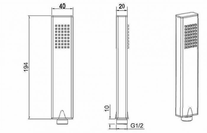Душевой гарнитур Allen Brau Infinity 5.21021-00 Хром