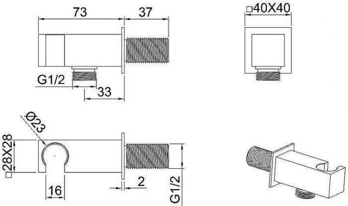 Душевой гарнитур Allen Brau Infinity 5.21021-00 Хром