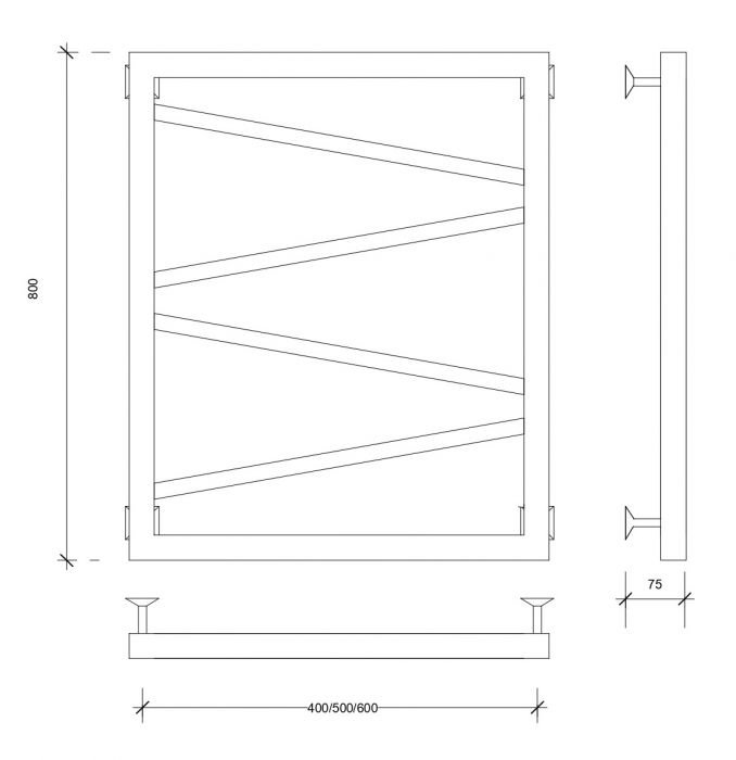 Полотенцесушитель водяной Secado Мирано 80x60 сатин