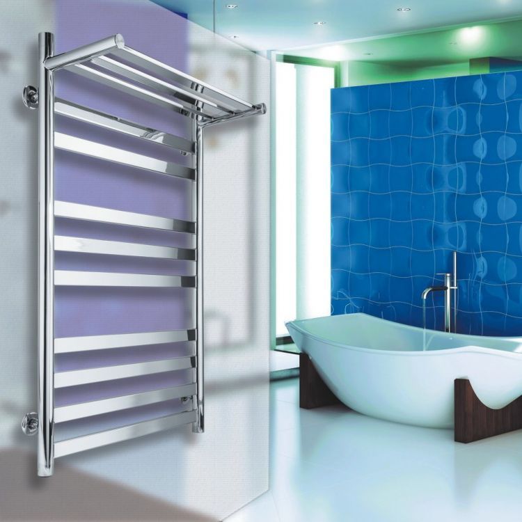 Полотенцесушитель электрический масляный Laris Кватро с полкой