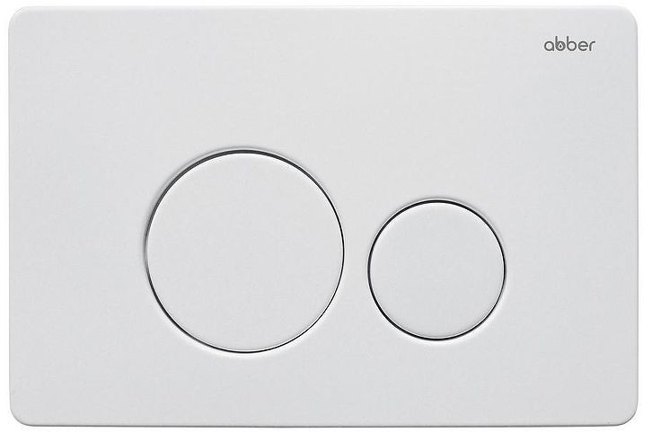 Комплект унитаза Abber Rechteck AC1201MB-AC0105-AC0121MW с сиденьем Микролифт и клавишей смыва цвет Белая матовая