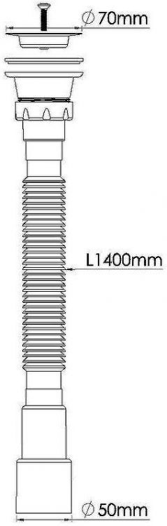 Гофросифон Nova 1261 Белый