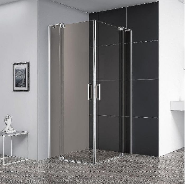 Душевой уголок Cezares Slider 80x80 SLIDER-A-2-70/80-BR-Cr профиль Хром стекло бронзовое
