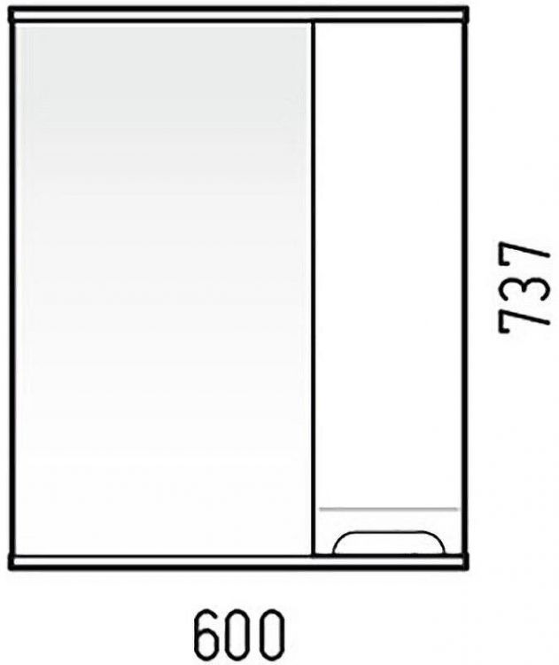 Зеркало со шкафом Corozo Лея 60 SD-00001488 Белое