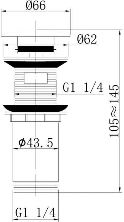 Донный клапан Abber AF0010G Click-Clack Золото матовое