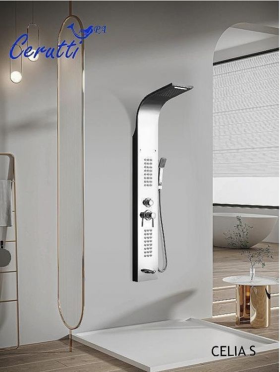 Душевая панель Ceruttispa Celia S CT10403 с гидромассажем Хром