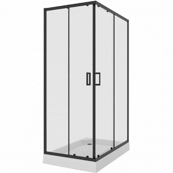 Душевой уголок Niagara Nova NG-6811-08 BLACK 120х90 профиль Черный стекло прозрачное