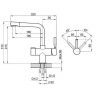 Смеситель для кухни Granula 2088 цвет Алюминиум