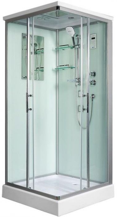 Душевая кабина WeltWasser WW500 Laine 804 80x80 10000003267 профиль Хром стекло прозрачное