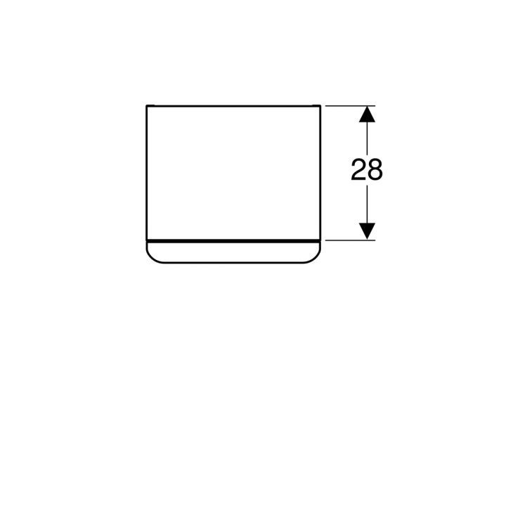 Боковой шкафчик Geberit Smyle Square низкий с одной дверцей правый, белый глянец [500.359.00.1]