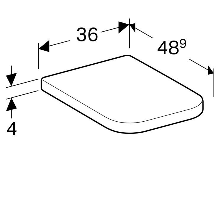 Сиденье с крышкой Geberit Renova Nr.1 Plan, 572110000