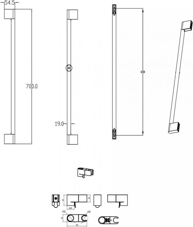 Душевая стойка Ravak Chrome 70 см. 974.00 X07P013 Душевая стойка Ravak Chrome 70 см. 974.00 X07P013