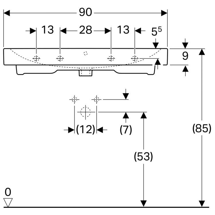 Раковина Geberit iCon, 124093000