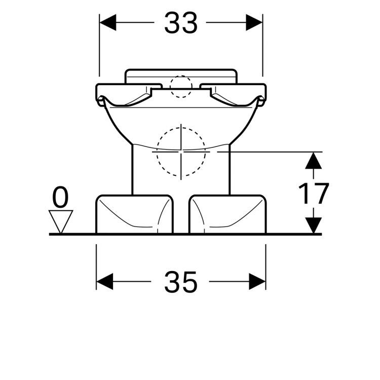 Унитаз Geberit Bambini напольный для детей 6л, горизонтальный выпуск, дизайн в виде львиной лапы, накладка для сиденья красная [Y212010000]