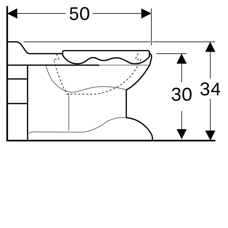 Унитаз Geberit Bambini напольный для детей 6л, горизонтальный выпуск, дизайн в виде львиной лапы, накладка для сиденья красная [Y212010000]