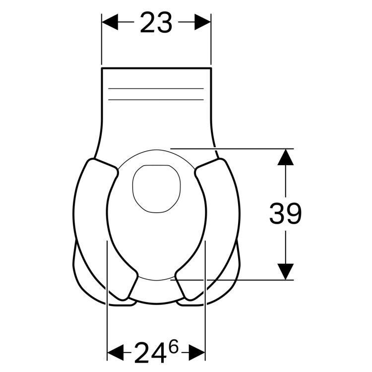Унитаз Geberit Bambini напольный для детей 6л, горизонтальный выпуск, дизайн в виде львиной лапы, накладка для сиденья красная [Y212010000]