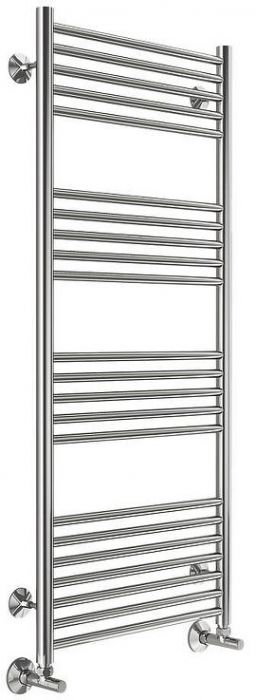 Водяной полотенцесушитель Terminus Аврора П22 500х1200 4670078529398 цвет Хром, нижнее подключение, G 1/2" ВР, с угловым соединением