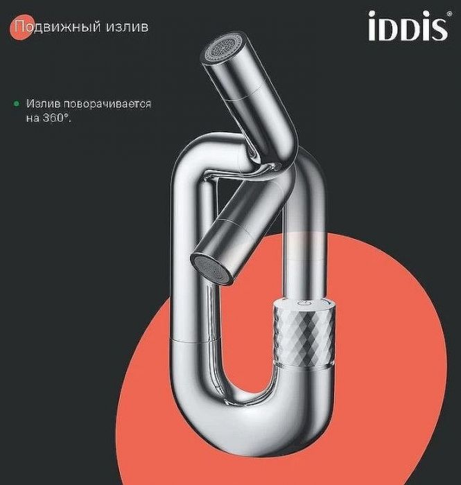 Смеситель для раковины Iddis Twist TWISBBTi01 Хром