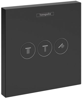 Hansgrohe ShowerSelect Запорно-переключающее устройство внешняя часть, цвет: черный матовый/хром