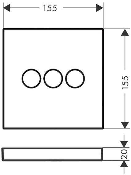 Hansgrohe ShowerSelect Запорно-переключающее устройство внешняя часть, цвет: черный матовый/хром