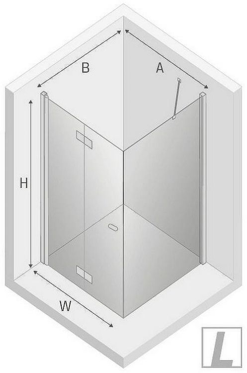 Душевой уголок New Trendy New Soleo Chrome 90х110 L D-0149A/D-0150B профиль Хром стекло прозрачное