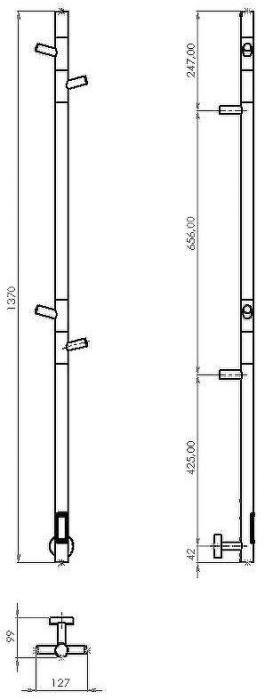 Электрический полотенцесушитель Vincea 15х140 VTD-1DWE Белый