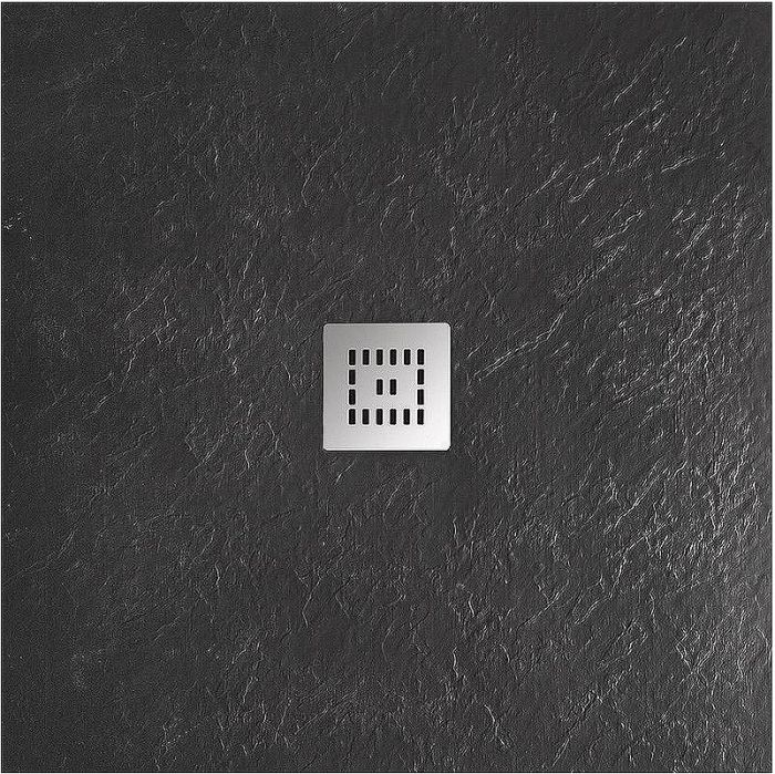 Душевой поддон из искусственного камня BelBagno Uno 90x90 TRAY-MR-UNO-A-90-35-NERO-CR Черный матовый