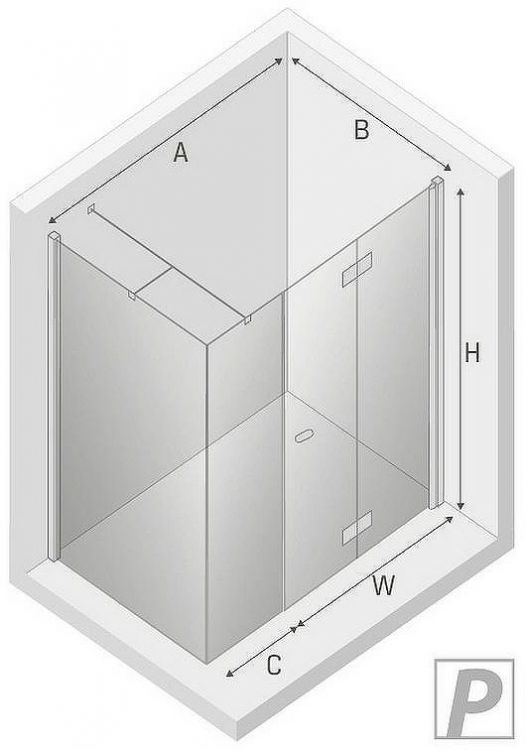 Душевой уголок New Trendy New Soleo Chrome 100x110 R K-0622 профиль Хром стекло прозрачное