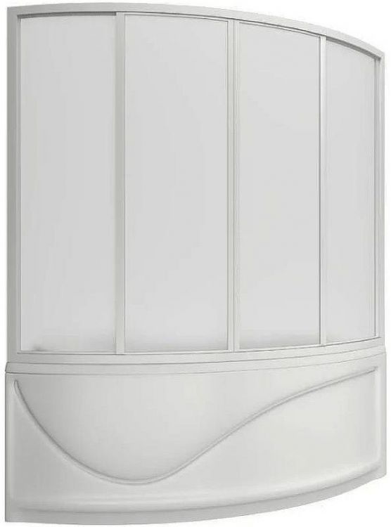 Шторка на ванну Bas Николь 170 ШТ00035 профиль Белый пластик Вотер Шторка на ванну Bas Николь 170 ШТ00035 профиль Белый пластик Вотер