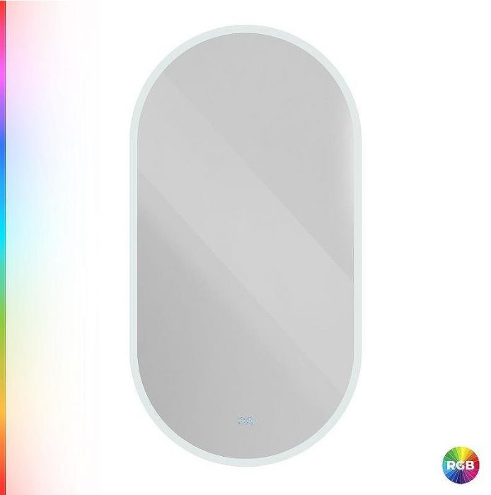 Зеркало Cezares Ellisse 55 CZR-SPC-ELS-550-1050-RGB-TCH с подсветкой с сенсорным выключателем и функцией памяти
