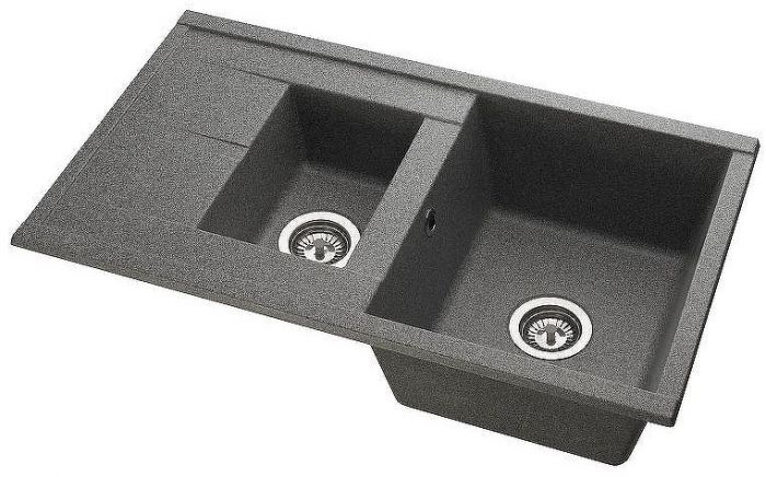 Кухонная мойка Aquaton Делия 87 1A716232DE230 Серая