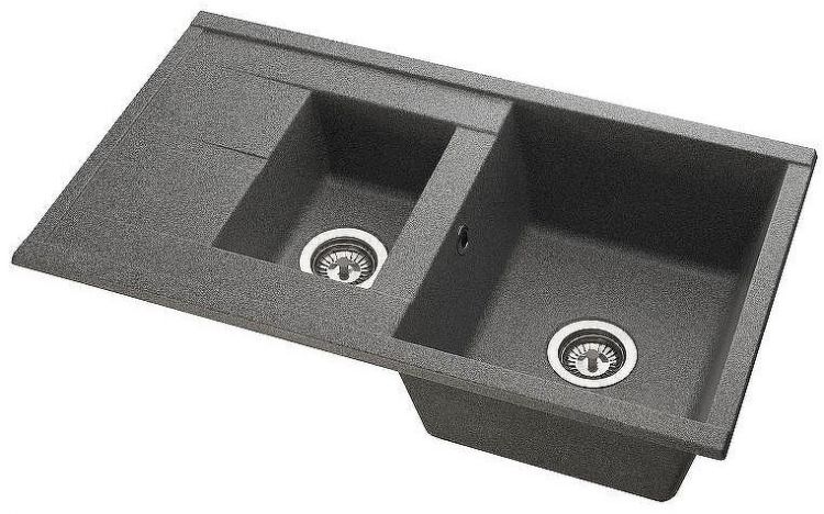 Кухонная мойка Aquaton Делия 87 1A716232DE230 Серая Кухонная мойка Aquaton Делия 87 1A716232DE230 Серая