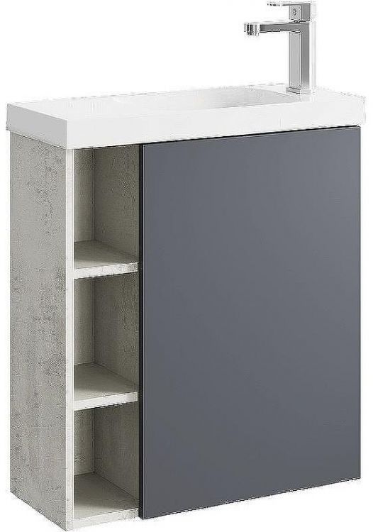 Корпус тумбы под раковину Aqwella Alba 60 R ALB0106RLS подвесной Камень натуральный