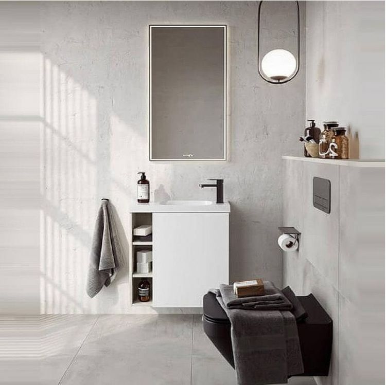 Корпус тумбы под раковину Aqwella Alba 60 R ALB0106RLS подвесной Камень натуральный