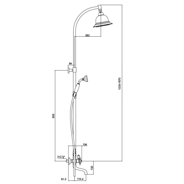 Душевая система Timo Nelson SX-1090 antique Душевая система Timo Nelson SX-1090 antique