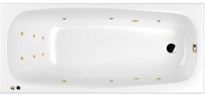 Акриловая ванна Whitecross Layla Slim 180x80 0122.180080.100.LINE.GL с гидромассажем