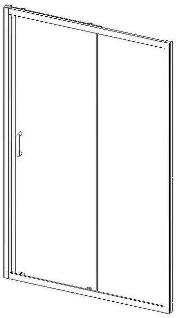 Душевая дверь Vincea Alpha 120 VDS-3AL120CL профиль Хром стекло прозрачное