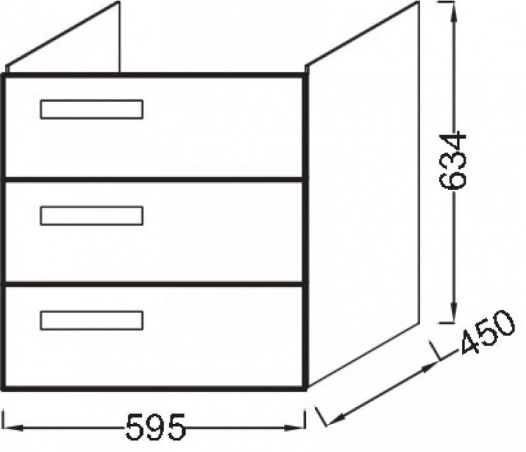 Тумба под раковину Jacob Delafon Rythmik 60 см EB1307-G80 светло-коричневый лак Тумба под раковину Jacob Delafon Rythmik 60 см EB1307-G80 светло-коричневый лак