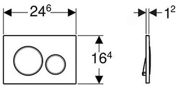 Клавиша смыва Geberit Sigma 20 115.882.11.1 Белая глянцевая и матовая