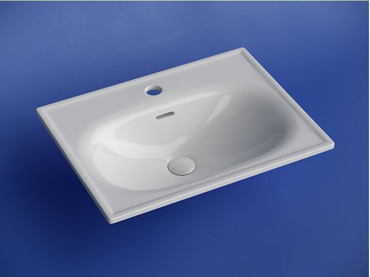 Раковина накладная CERAMICANOVA Sabo с отверстием под смеситель, белый CN13001